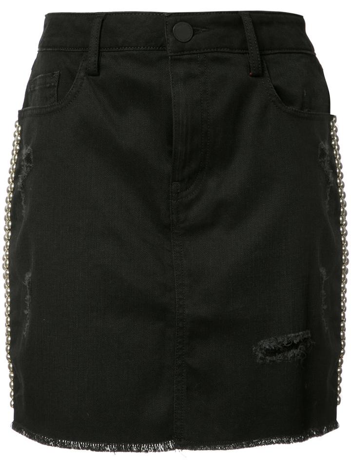 Etienne Marcel - Studded Skirt - Women - Cotton/polyester/spandex/elastane - S, Black, Cotton/polyester/spandex/elastane