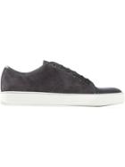 Lanvin Toe Cap Sneakers, Men's, Size: 6, Grey, Calf Leather/rubber