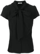 Styland Pussy Bow Shirt - Black
