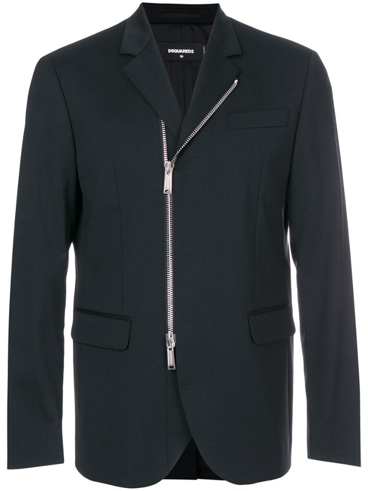 Dsquared2 Slim-fit Zipped Blazer - Black