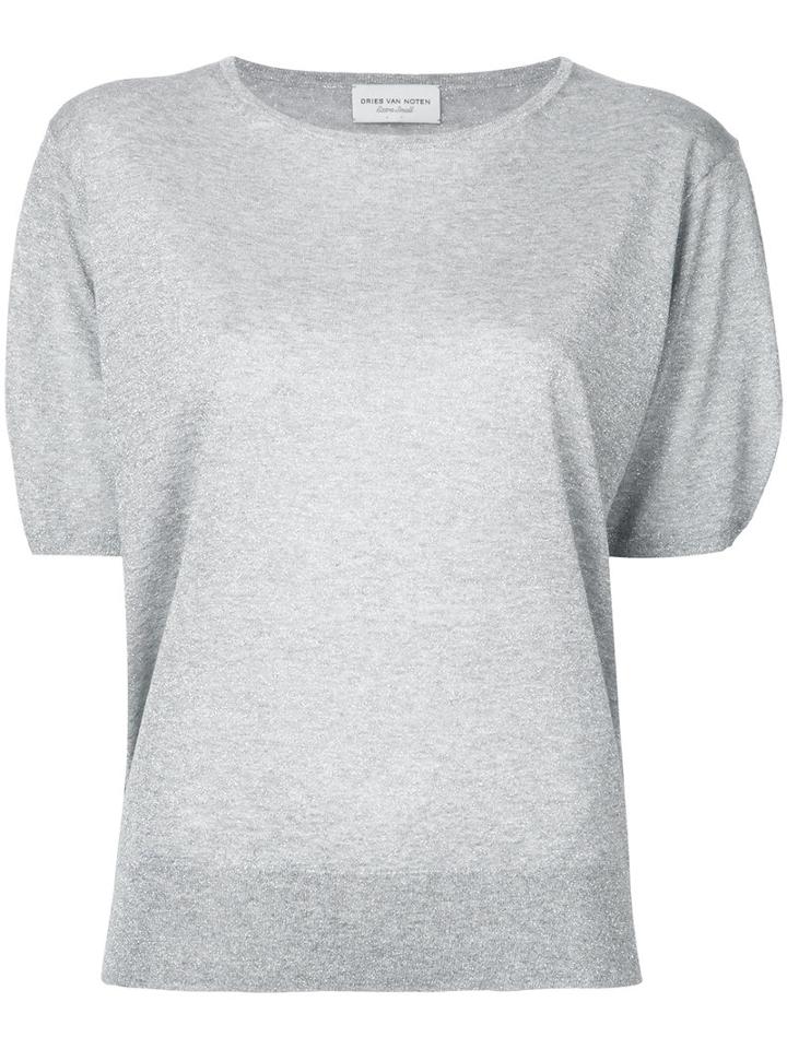 Dries Van Noten - 'napery' Top - Women - Polyamide/polyester/viscose - M, Women's, Grey, Polyamide/polyester/viscose