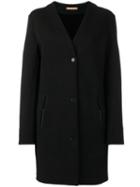 Nehera Single Breasted Coat, Women's, Size: 36, Black, Cotton/polyamide/alcantara/polyurethane