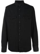 Ann Demeulemeester Grise Denim Shirt, Men's, Size: Medium, Black, Cotton