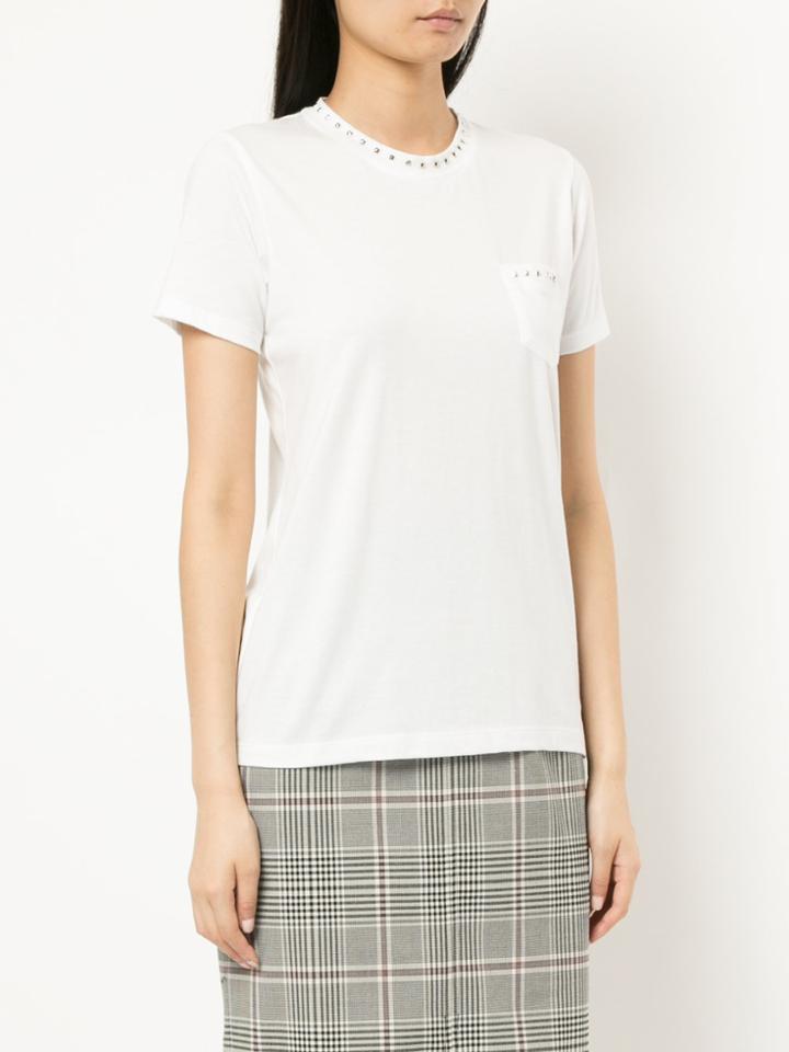 Loveless Stud-embellished T-shirt - White