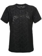 The Upside Mesh T-shirt With Logo - Black