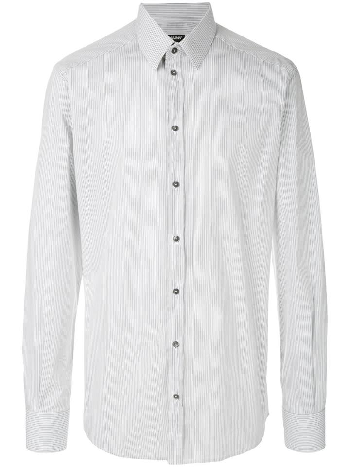Dolce & Gabbana Striped Slim Fit Shirt - Grey