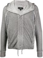 Emporio Armani Hooded Cut-out Track Jacket - Grey