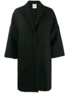 Semicouture Oversized Single Breasted Coat - Black