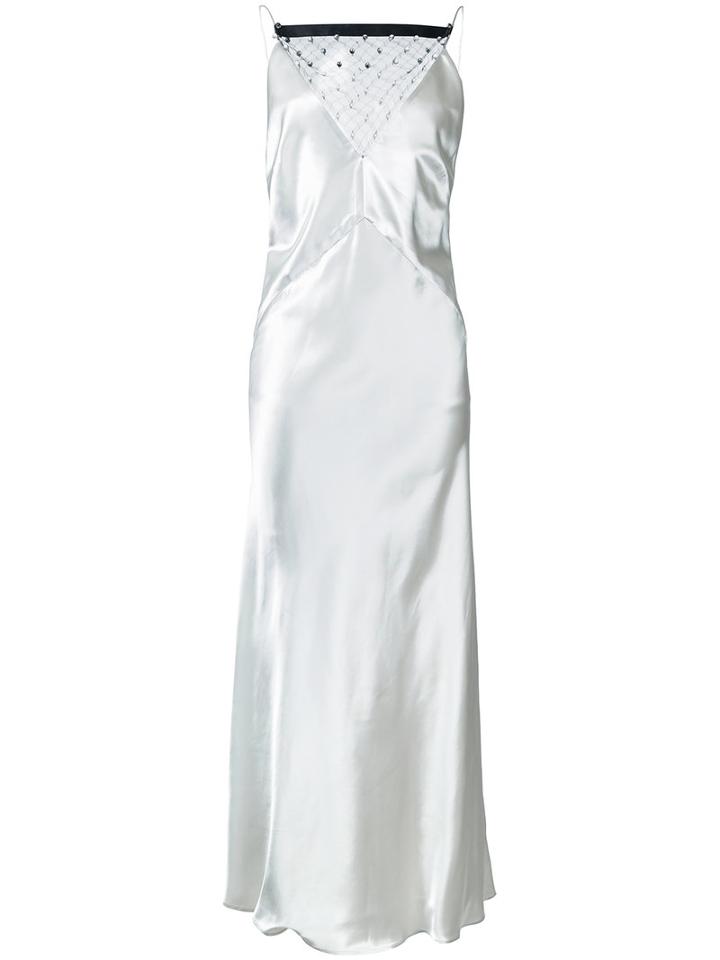 Christopher Esber - Shift Metallic Dress - Women - Viscose - 6, White, Viscose