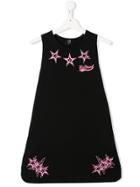 My Brand Kids Ribbed Embroidered Tank Dress - Black