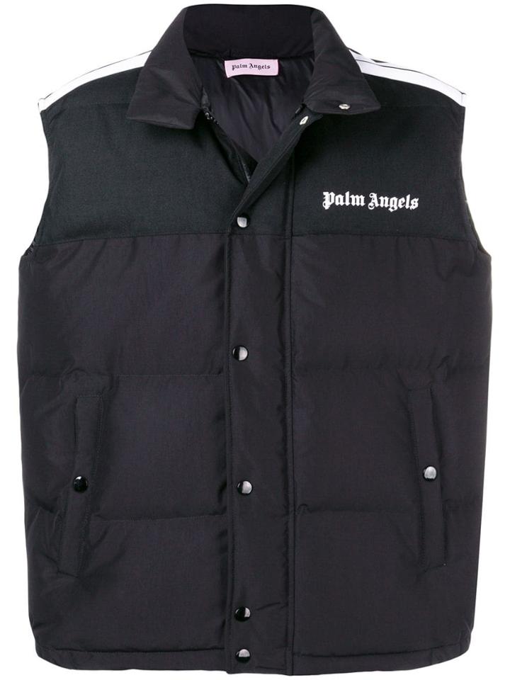 Palm Angels Logo Padded Gilet - Black