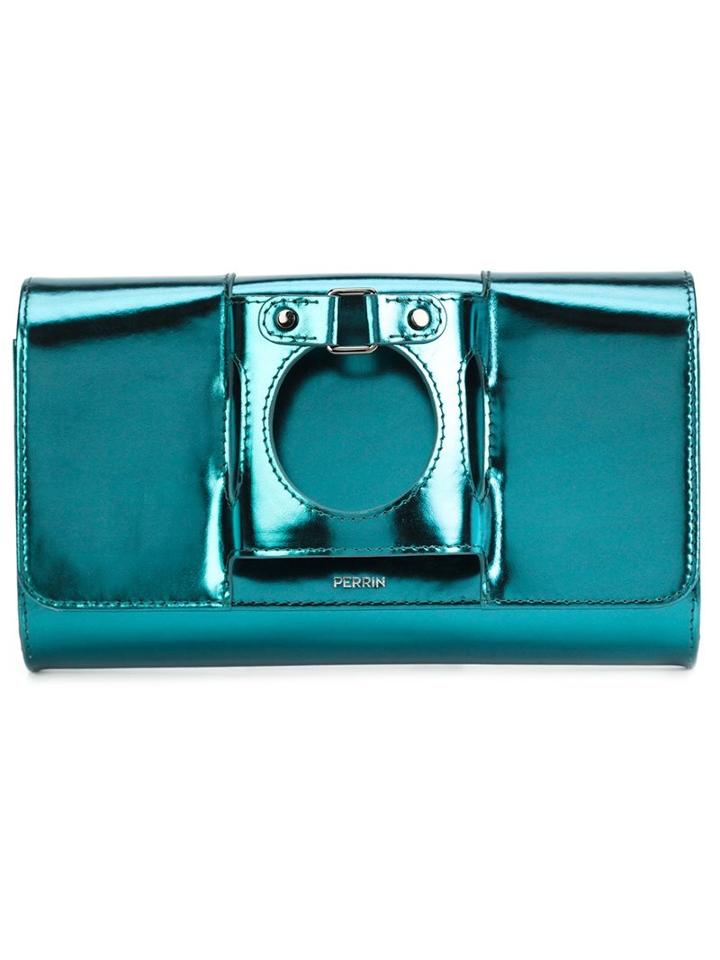 Perrin Paris Fit Glove Clutch, Women's, Blue