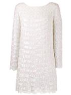 Retrofete Sequined Mini Dress - White
