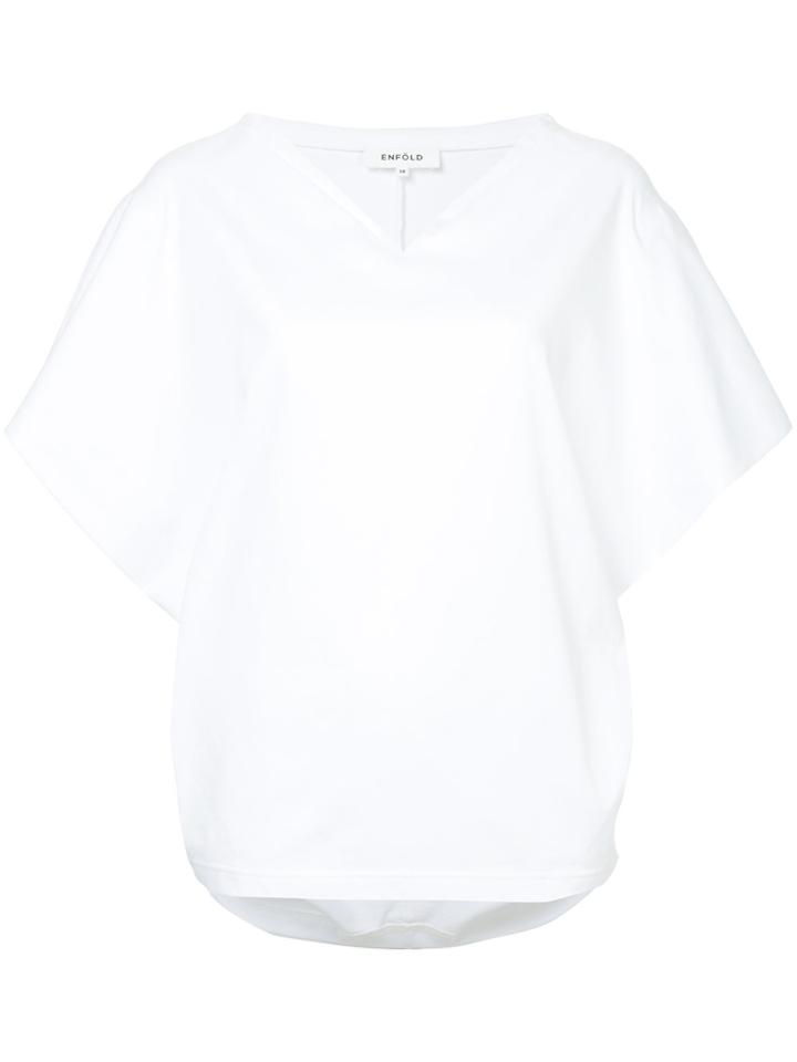 Enföld Oversized Short-sleeve Blouse - White