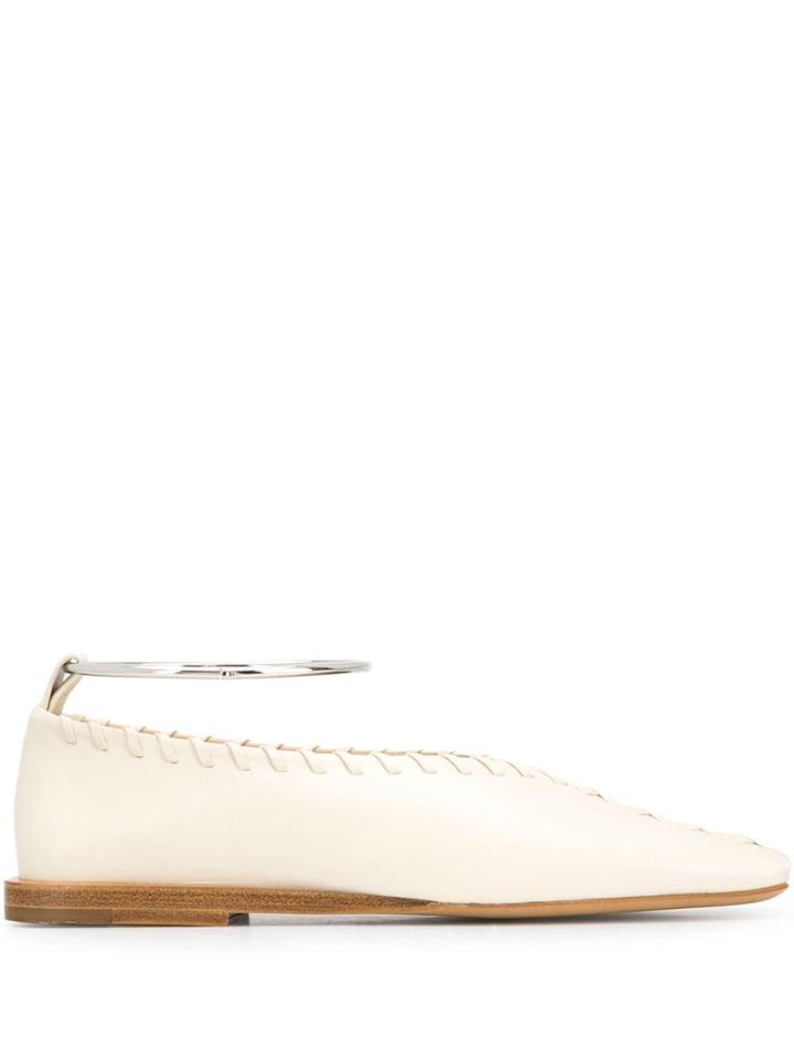 Jil Sander Square Toe Slippers - Neutrals