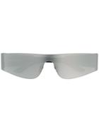 Balenciaga Eyewear Narrow Tinted Sunglasses - Silver