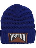 Prada Wool Beanie With Logo - Blue