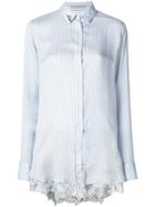 Ermanno Scervino Lace Hem Shirt - Blue