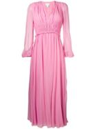 Giambattista Valli Gathered Detail Long Dress - Pink