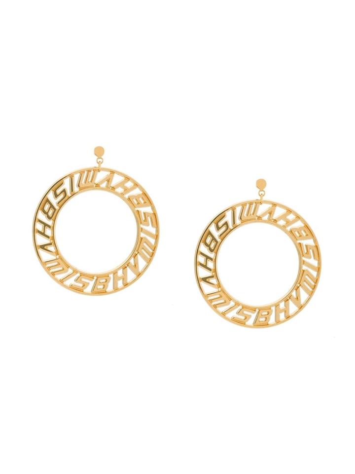 Misbhv Logo Circle Earrings - Gold