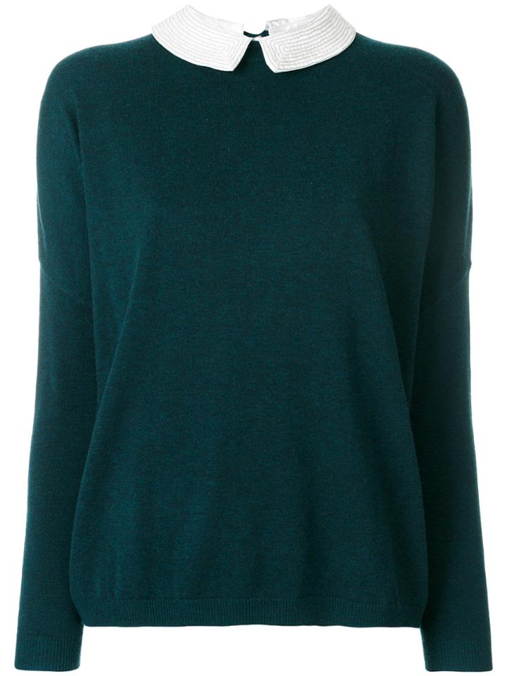 Steffen Schraut Detachable Collar Jumper - Green