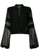 Capucci Long-sleeve Sheer Blouse - Black