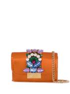 Gedebe Cliky Snakeskin Effect Mini Bag - Orange