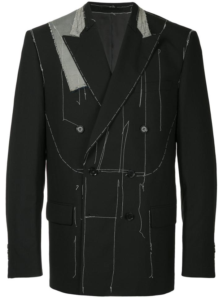 Consistence Raw Stitch Blazer - Black