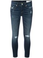 Rag & Bone /jean - Cropped Jeans - Women - Cotton/polyurethane/lyocell/bemberg - 26, Blue, Cotton/polyurethane/lyocell/bemberg
