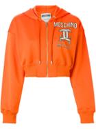 Moschino Interlocking C-clamp Hooded Sweatshirt, Women's, Size: Large, Yellow/orange, Cotton/polyester