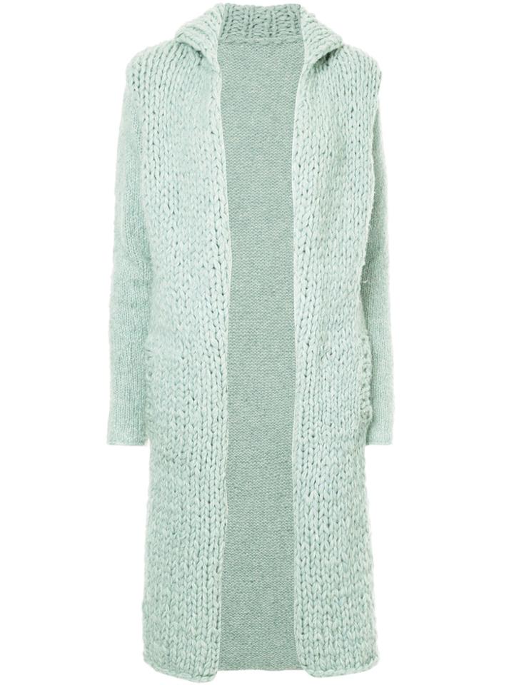 Yohji Yamamoto Vintage Open-front Cardi Coat - Blue