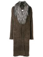 Fabiana Filippi Fur Collar Cardi-coat - Neutrals