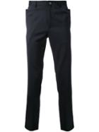 Wan Hung Pocket Detail Straight Leg Trousers, Men's, Size: 30, Blue, Cotton/wool