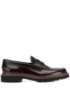 Tod's Slip-on Penny Loafers - Red