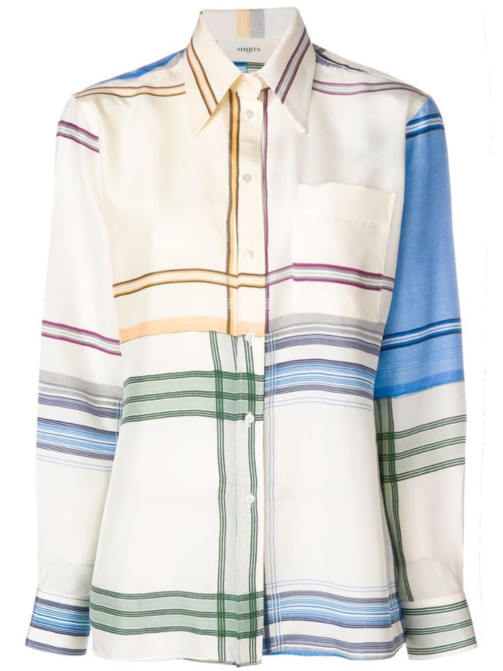Ports 1961 Checked Longsleeved Shirt - White