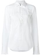 Dsquared2 Frilled Tuxedo Shirt - White