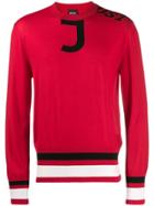 Just Cavalli Intarsia Crewneck Sweater - Red
