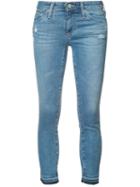 Ag Jeans Cropped Skinny Jeans, Women's, Size: 28, Blue, Cotton/polyurethane