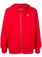 Supreme Reflective Small Box Zip Up Hoodie - Red