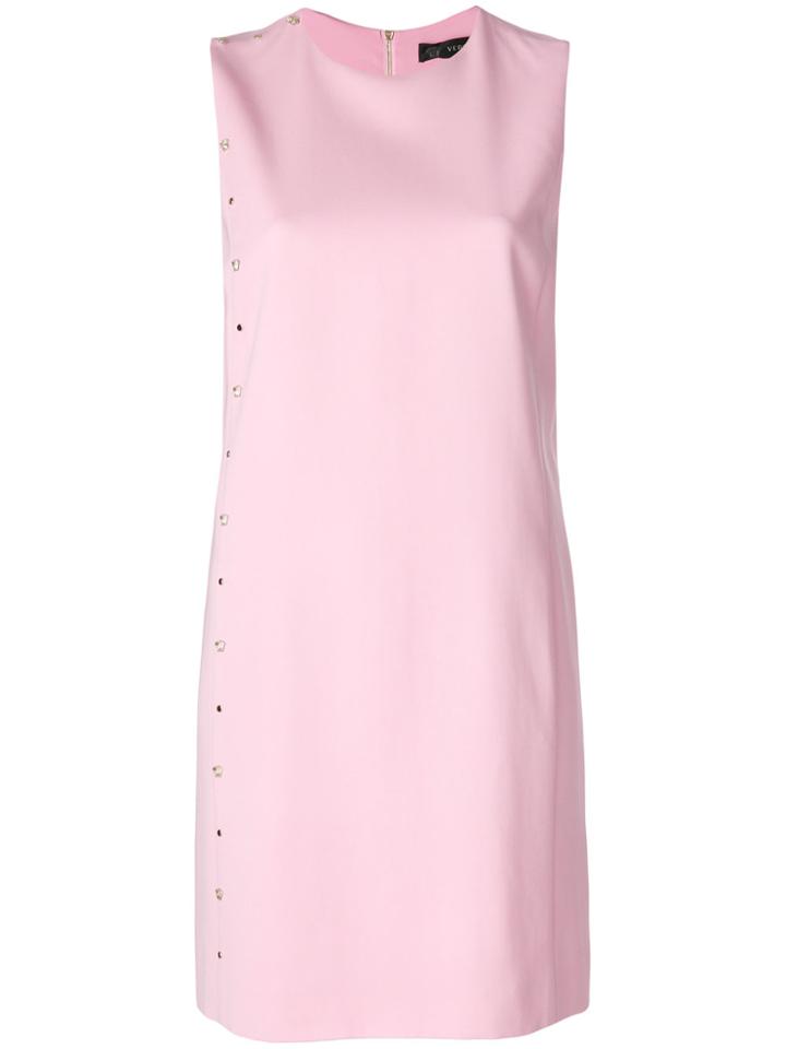 Versace Stud Medusa Cady Dress - Pink & Purple