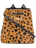 Charlotte Olympia 'feline' Bucket Shoulder Bag, Women's, Brown