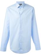 Kenzo Cutaway Collar Shirt, Men's, Size: 42, Blue, Cotton/spandex/elastane