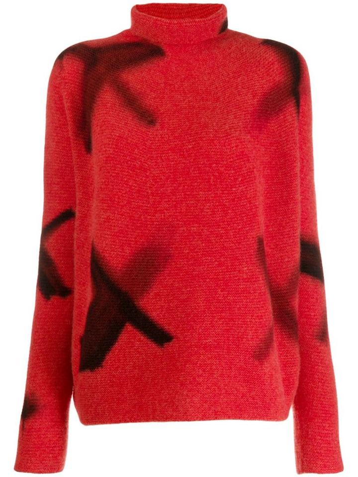 Suzusan Roll Neck Sweatshirt - Red