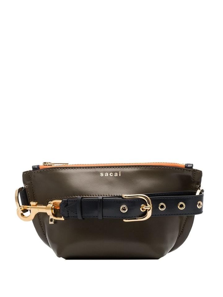 Sacai Trapezoid Belt Bag - Green