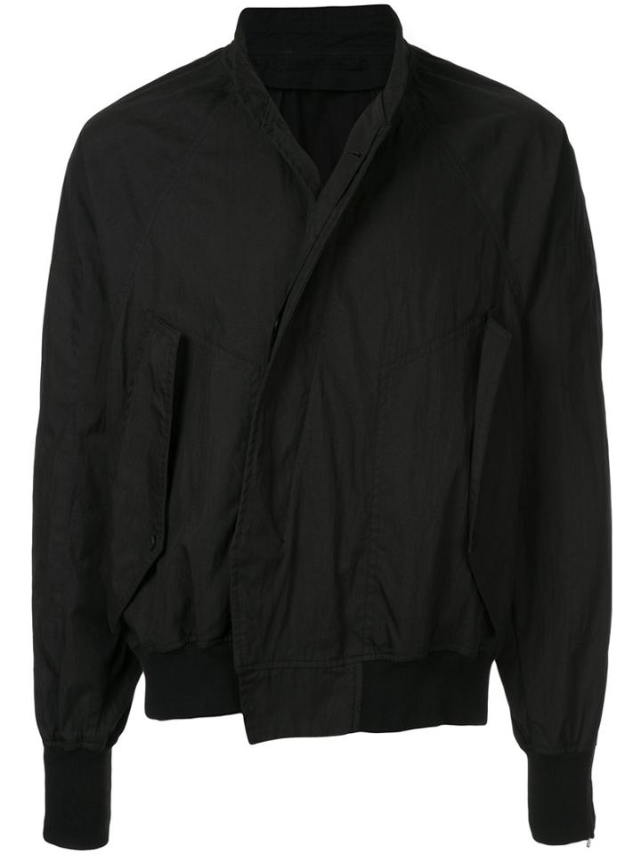 Julius Asymmetric Zipped Jacket - Black