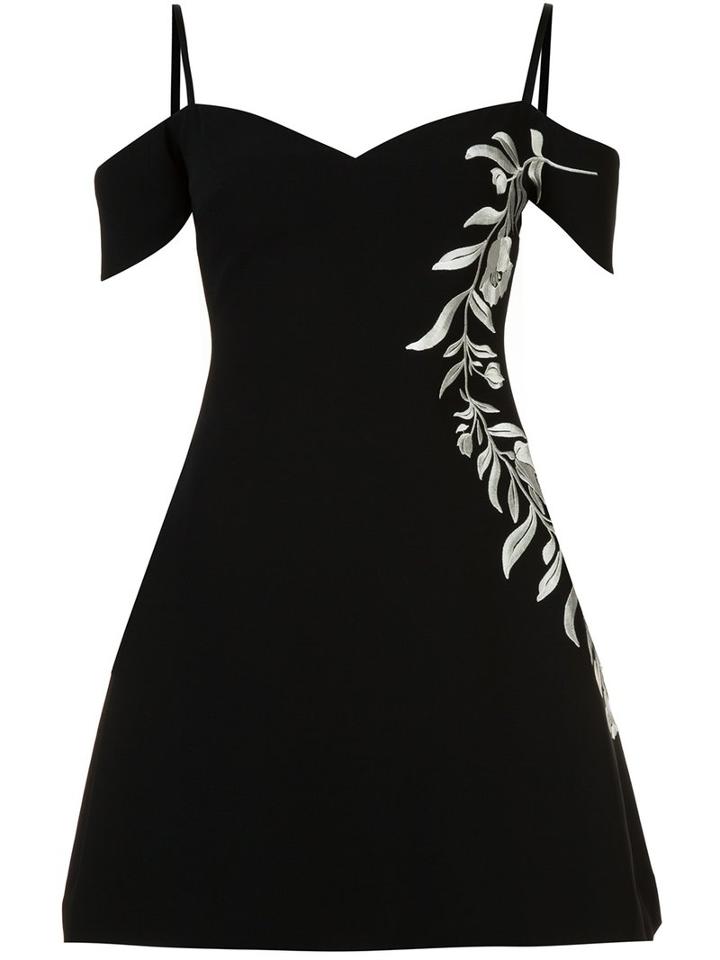 Cinq A Sept Floral Embroidery Dress, Women's, Size: 2, Black, Acetate