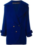 Jean Louis Scherrer Pre-owned Button Front Short Coat - Blue