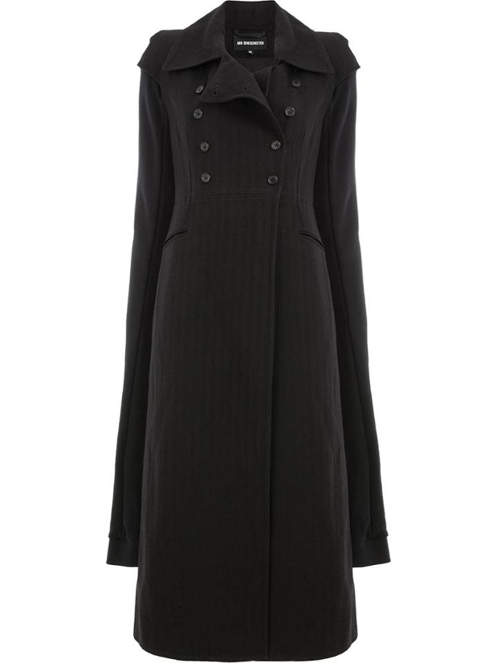 Ann Demeulemeester Buttoned Tailored Coat - Black