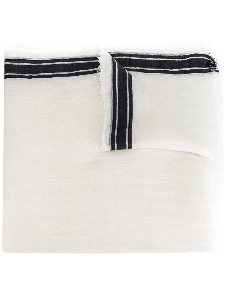 Faliero Sarti Sailor Scarf, Women's, White, Cotton/linen/flax