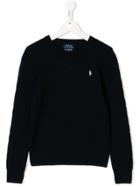 Ralph Lauren Kids Teen Cable-knit Jumper - Blue